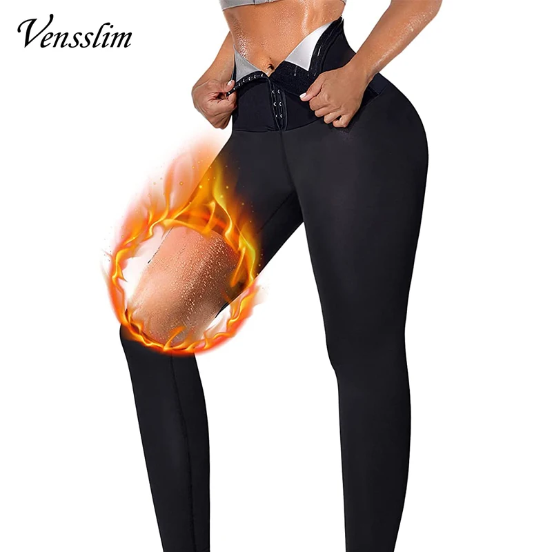 Women Sweat Sauna Pants Body Shaper Capri Sportswear Thermo Hot Leggings Fitness Workout Shapewear Waist Trainer Thigh Trimmer