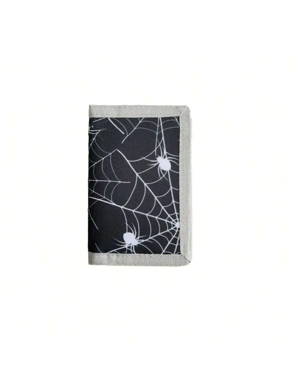 Spider Web Style Kid Wallets for Girls Boys Ages Trifold Wallets with Sticker and Zipper Pocket forTeens Birthday Christmas Gift