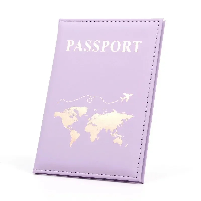 Soporte de pasaporte de PU lindo, funda protectora de pasaporte de viaje para pareja, identificación, tarjetero de crédito, accesorios de viaje