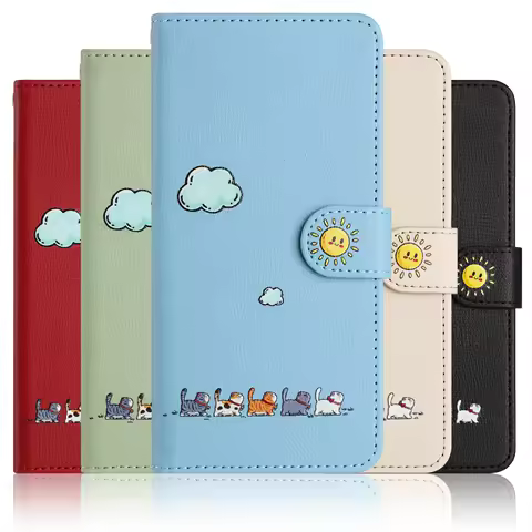 Leather Wallet Case For Samsung Galaxy A12 A22 A32 A52S A13 A23 A33 A53 A14 A34 A54 A25 A24 A22 Holder Flip Stand Phone Cover