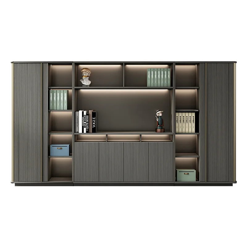 High-end file cabinet, office storage floor cabinet, file cabinet, simple modern boss table matching bookcase