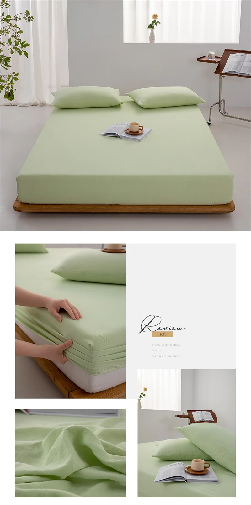 Soft Cotton Fitted Sheet Single Double King Queen Size Mattress Cover with Elastic Band Bed Sheet Bed Linens 100/120/150/180/200