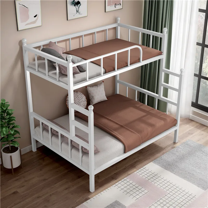 Double-layer raised bed Home children's bedroom Mother and child bed Student dormitory Multifunctional up and down