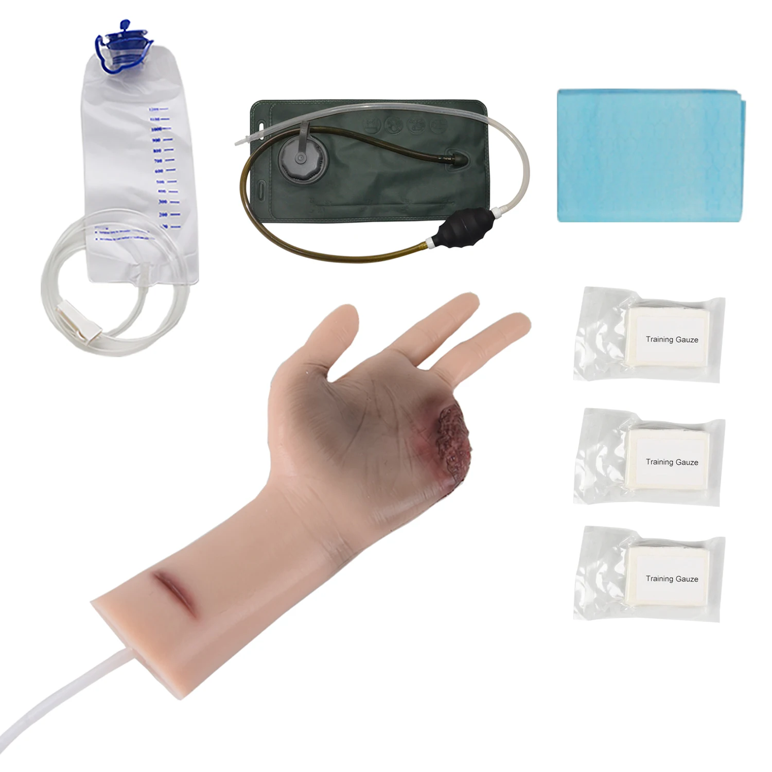 

Severed Finger Hand Model Amputated Finger Wound Packing Trainer, Trauma Hand Stop The Bleed Training Kit