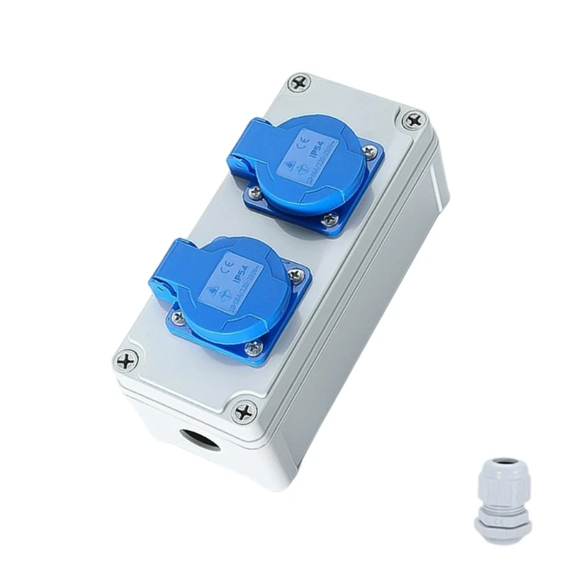  Weatherproof 3 Hole 16A Power Outlet Protective Case Impact Resistant Designs Enclosures Box for Indoor Outdoor Use