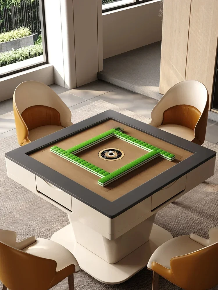 A newMultifunctional lifting coffeetable electric fully automatic mahjong table integrated dining table three purpose mahjong