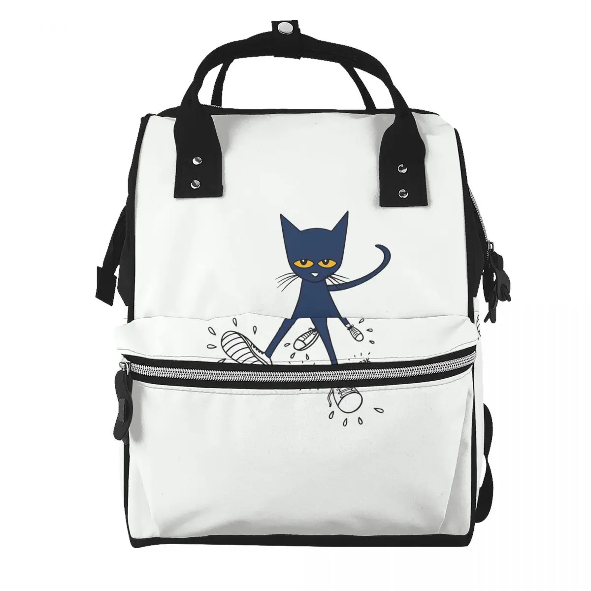 Pete The Cat Student Backpack School Bag Hiking Travel Daypack for Men Women Bookbag Shoulder Bags