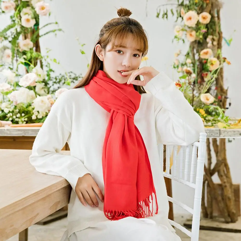 Cozy Women Scarf Female Thermal Scarf Windproof Ladies Knitted Scarf Neck Warmer  Keep Warm