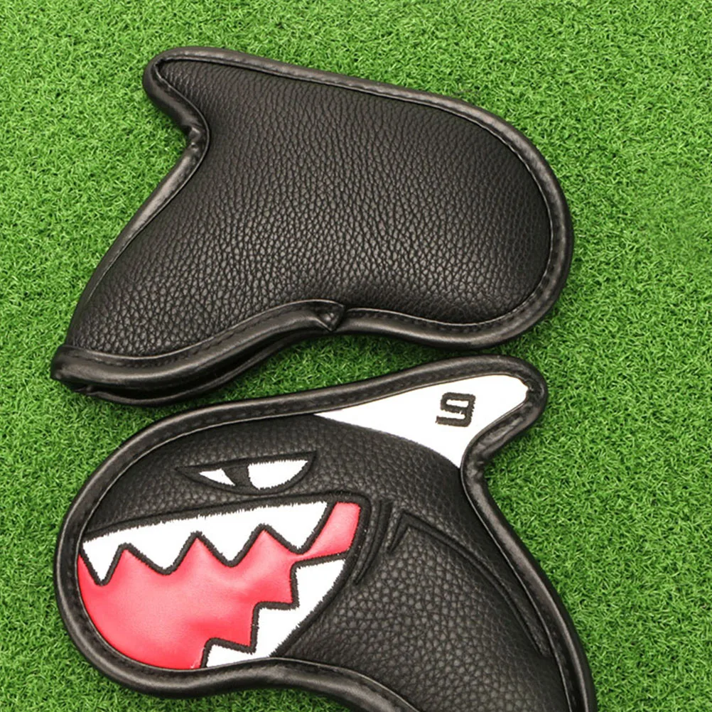 

9 Pcs Golf Club Cover Storage Iron Headcover Set Accessories Professional Sleeve Pu Covers
