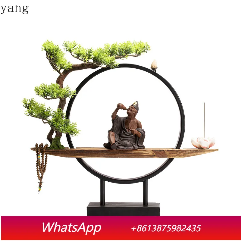 

CX Dragon Arhat Drunken Buddha Living Room Tabletop Ceramic Buddha Statue Ornament Home Decoration Crafts