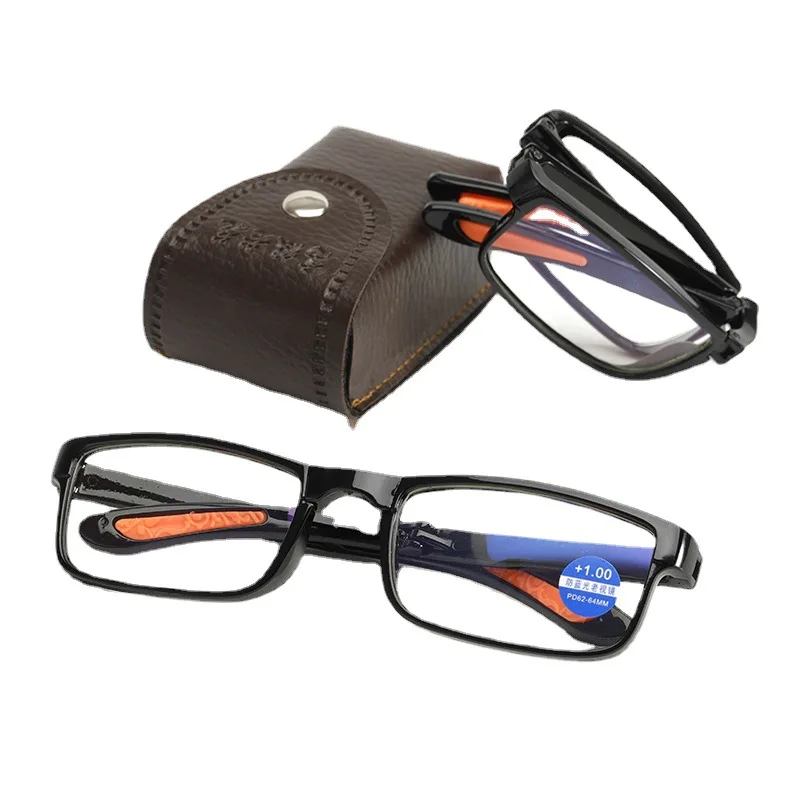 

Vintage Women Men Foldable Far Sight Glasses Blue Light Blocking Reading Eyewear Optical Prescription Eyeglasses Diopter To +4.0