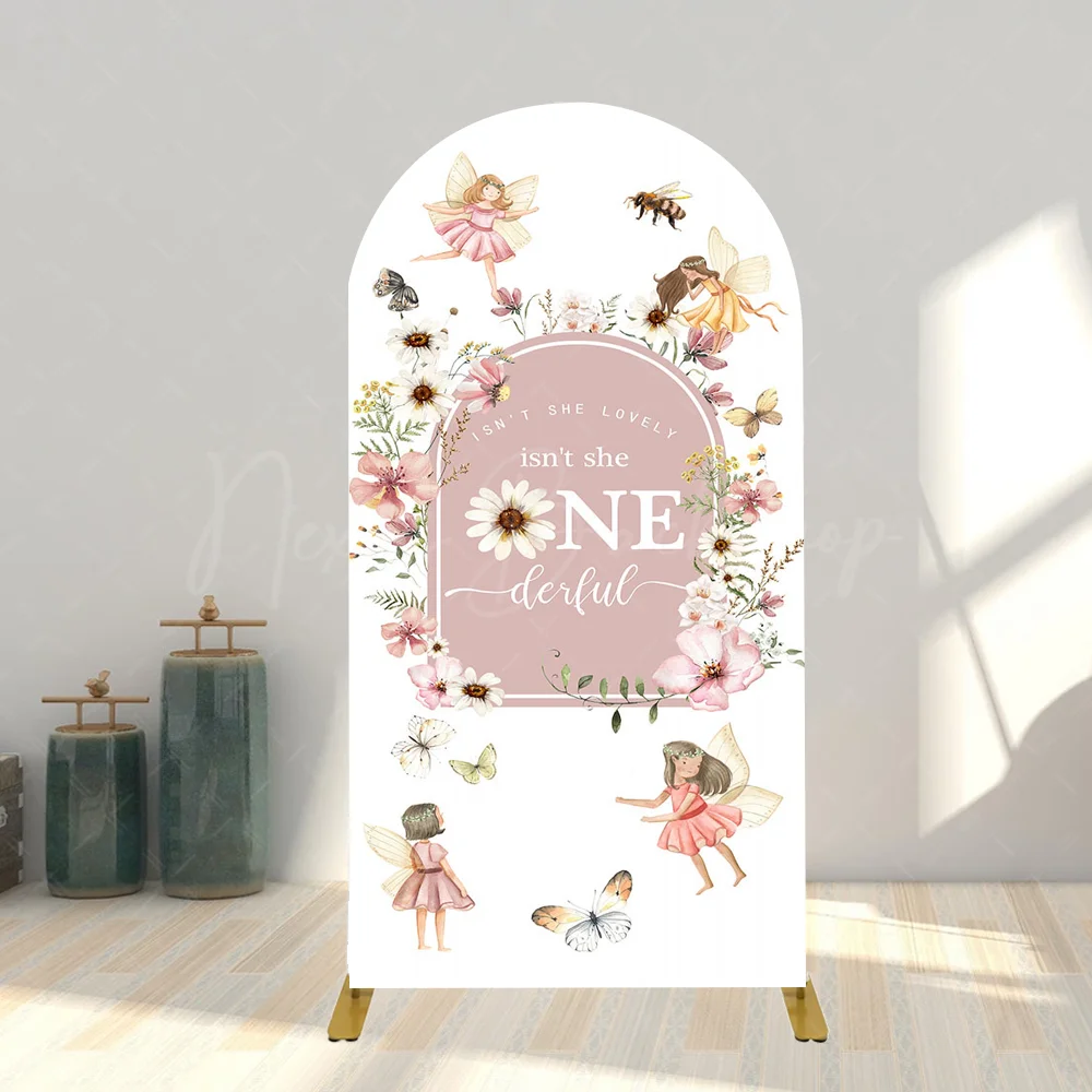 Isn't She Lovely Isn't She Onederful Backdrop Pink Flowers Boho First Birthday Background Sweet Baby Girl Floral 1st Birthday