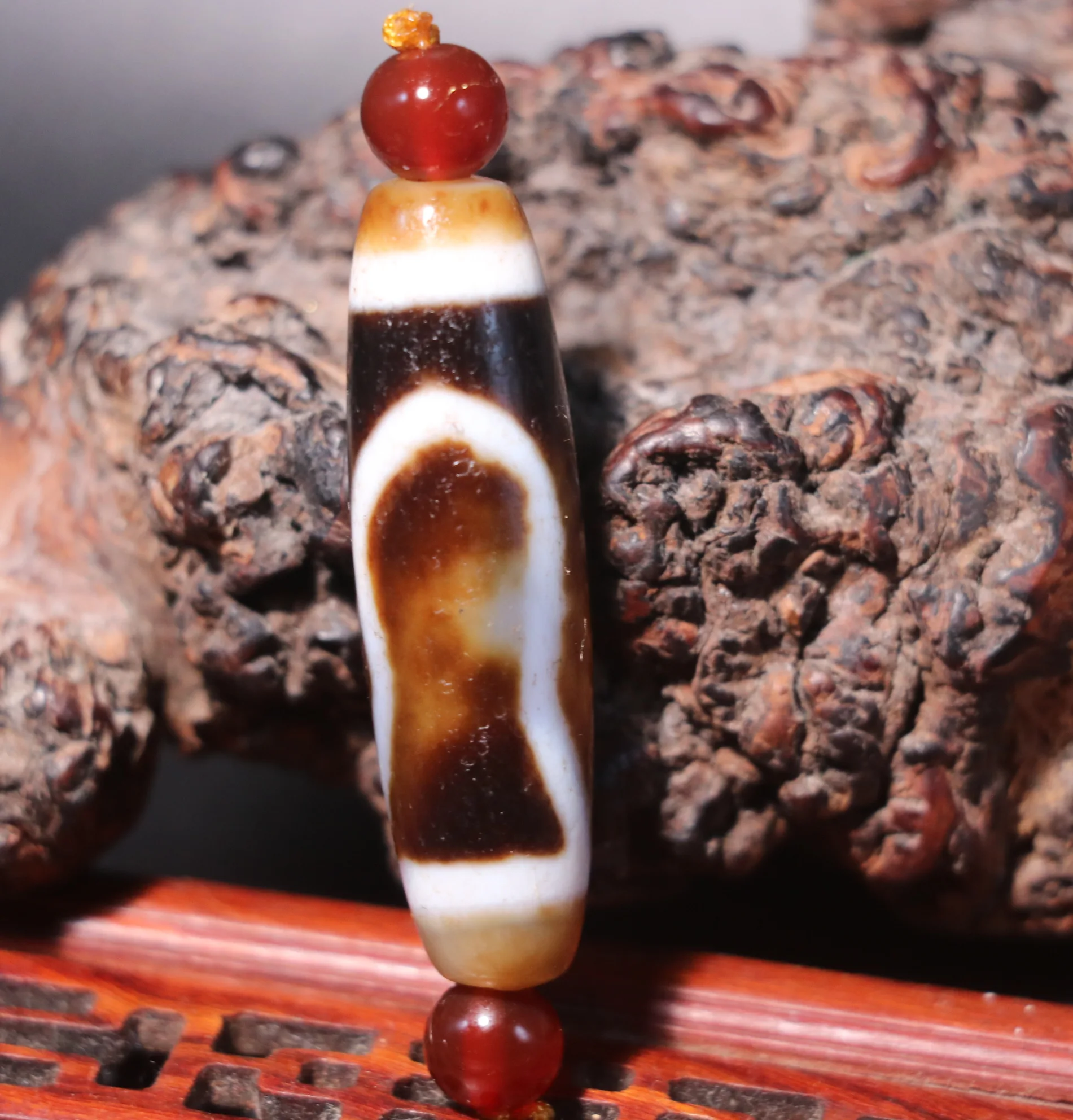 Magic Power Energy Tibetan Old Agate One Eye Mountain dZi Bead Amulet Fit For Making Bracelet UPD211026A2 Timestown Sauces