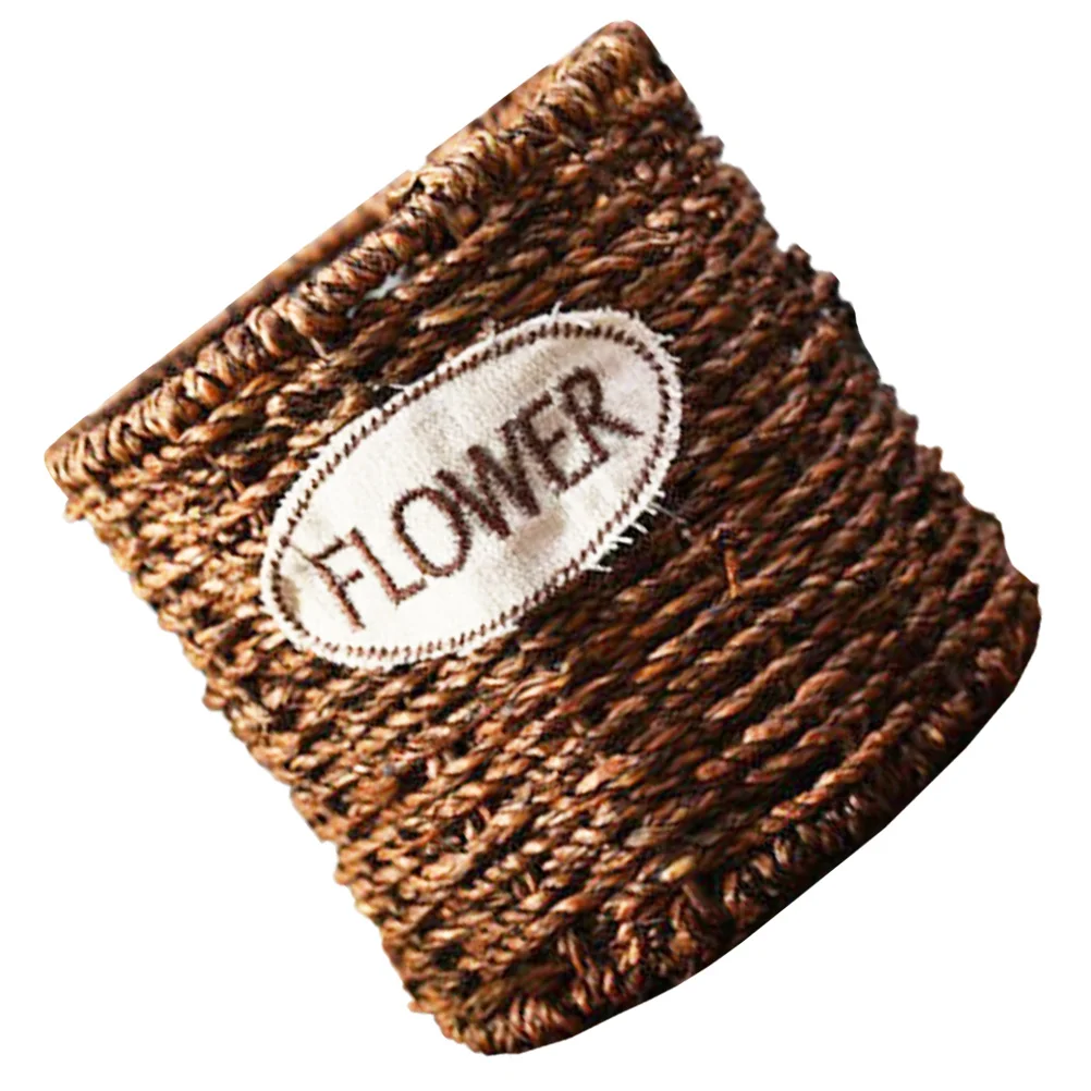 

Handmade Wicker Storage Woven Pen Holder Pencil Cup Desktop Organizer Portable Stationery Holder for Office Study Room