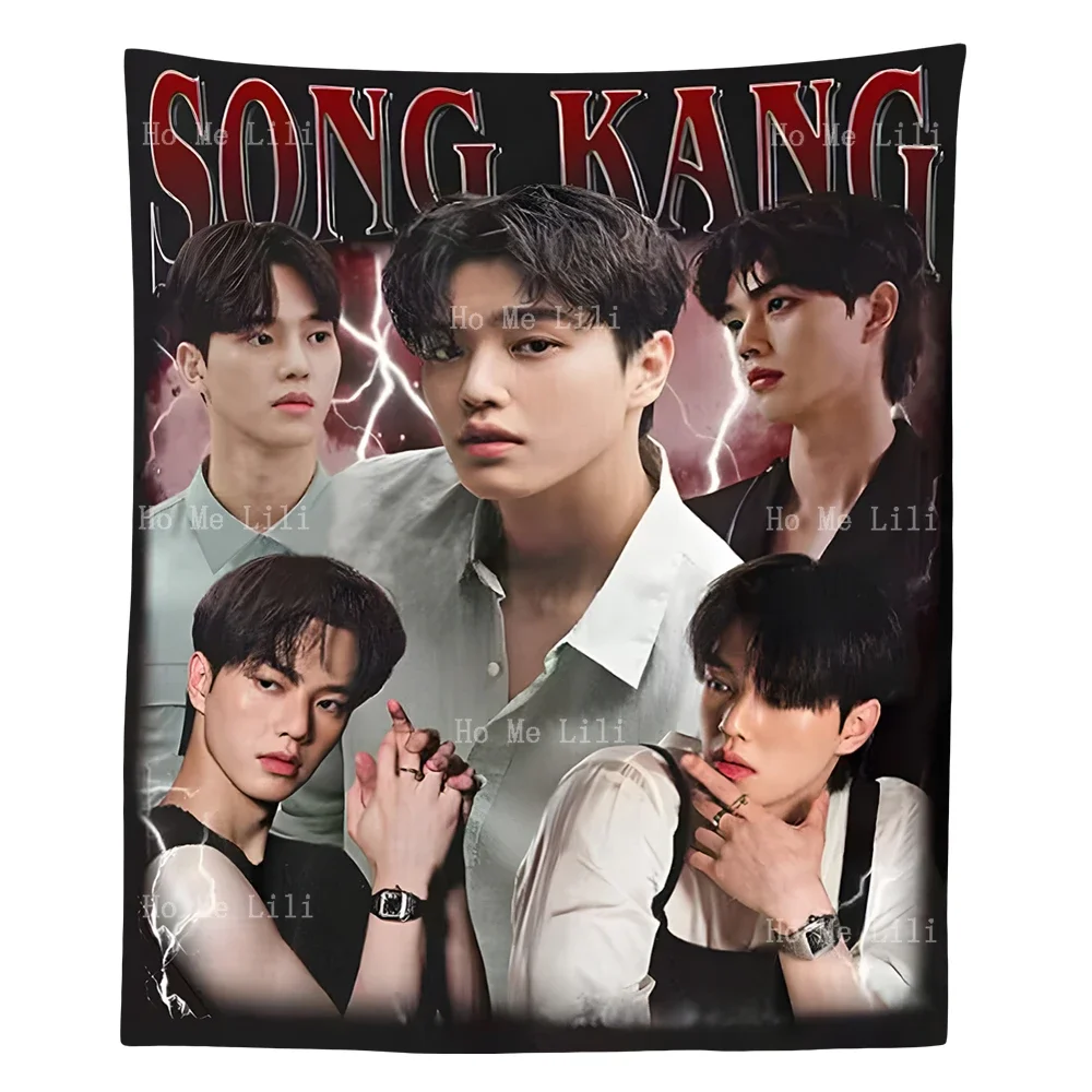 Song Kang Kdrama Korean Pop Vintage Tapestry Wall Hanging Decor For Bedroom Living Room Dorm