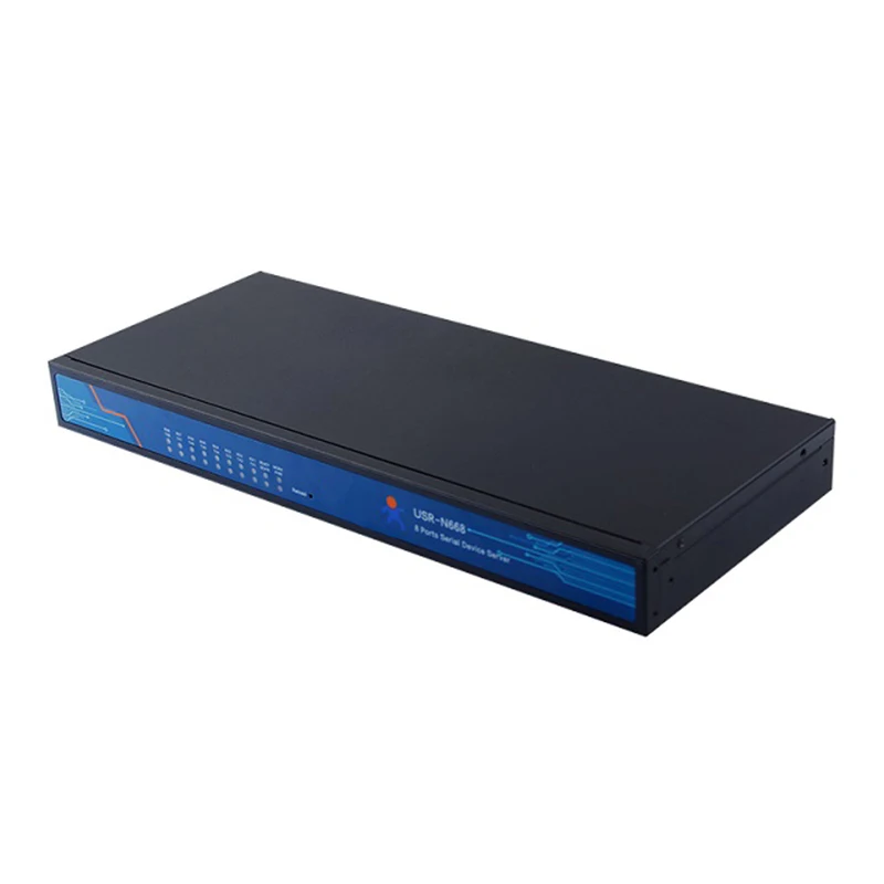 تعزيز الصناعية 8 منافذ المنفذ التسلسلي RS232 RS422 RS485 إلى خادم محول إيثرنت USR-N668 IOT جهاز دعم Modbus