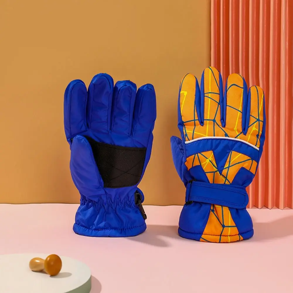 

Waterproof Children Snow Mittens Thicken Windproof Winter Snowboard Gloves Breathable Adjustable Outdoor Thermal Gloves Skiing