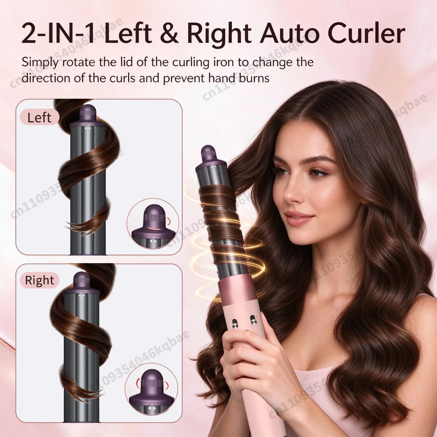SenCiciMen 6 In 1 Multi Styler, Hair Dryer Brush with Curling Barrel, Volumizing Brush, Straightening Nozzle for All Hair Types