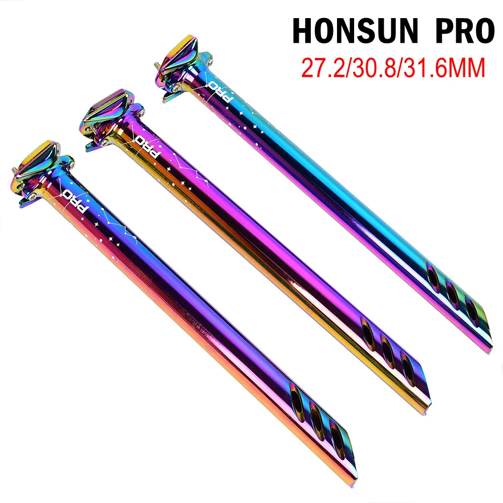 

​HONSUN PRO Hollow Seatpost 27.2-31.6mm Aluminum 247g Anodized Multicolor/Black/Red for MTB Road Bike
