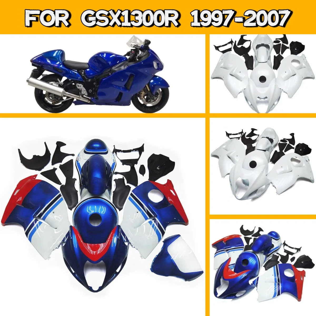 

Высококачественный комплект обтекателей для мотоцикла Suzuki GSX1300R 1997-2007 годов, из ABS-пластика, подходит для GSX 1300R 97-07
