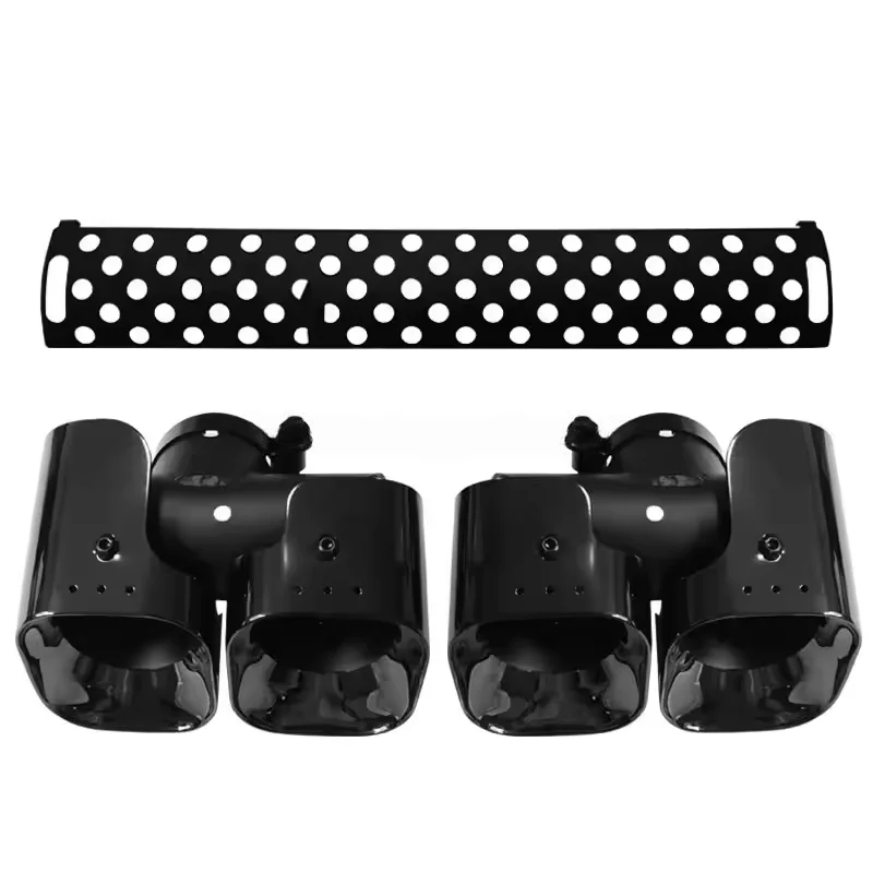 

Auto Parts for Land Rover Defender One Generation Rear Bumper Muffler Tips Black Tail Throat Exhaust Pipes