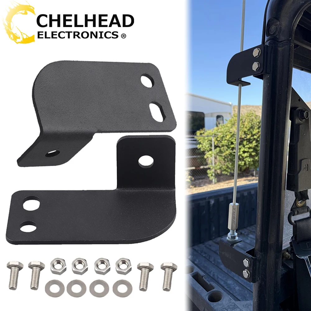 

for 2013-2025 Polaris Ranger Rear Roof Pillar Roll Cage Bar Work Reverse LED Light Pod Mounting Brackets UTV RZR Accessories