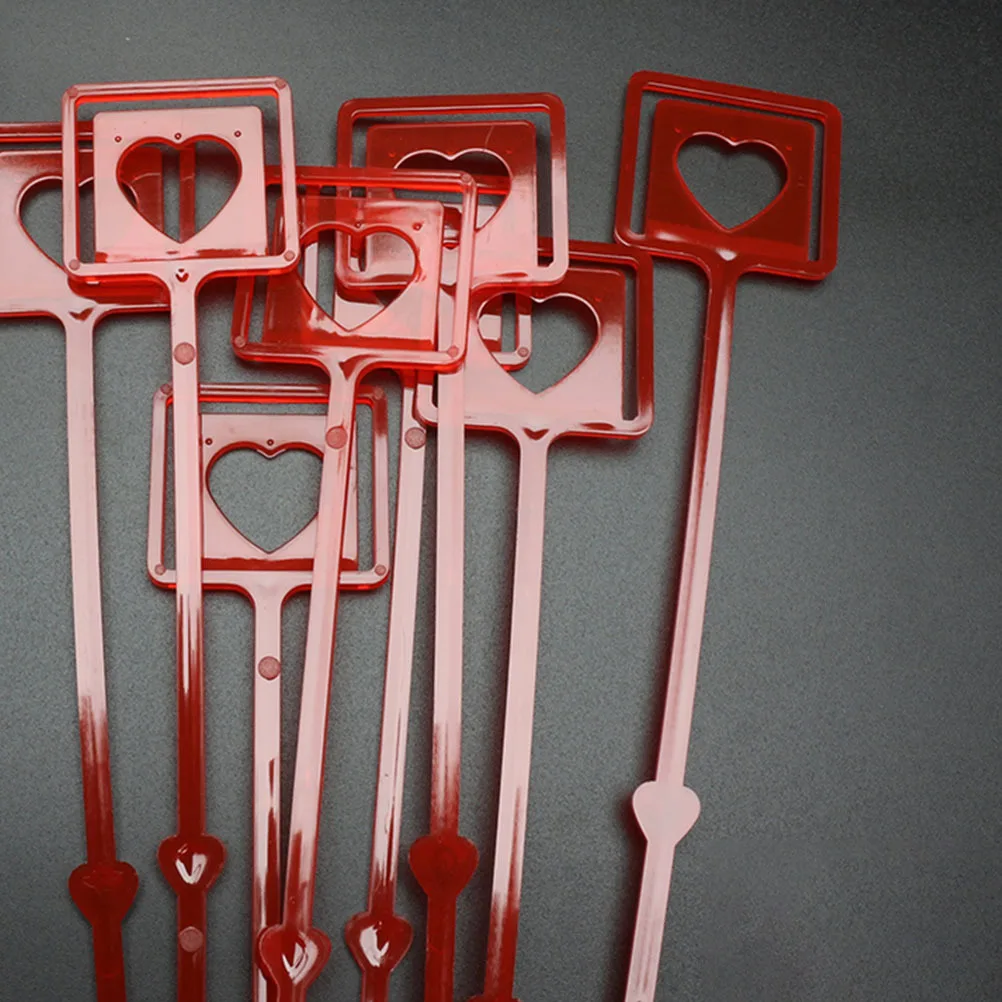 

50Pcs Heart Clip Plastic Bouquet Cardholder Engagement Graduation Party Flower Packing Material Reusable Bouquet Supplies