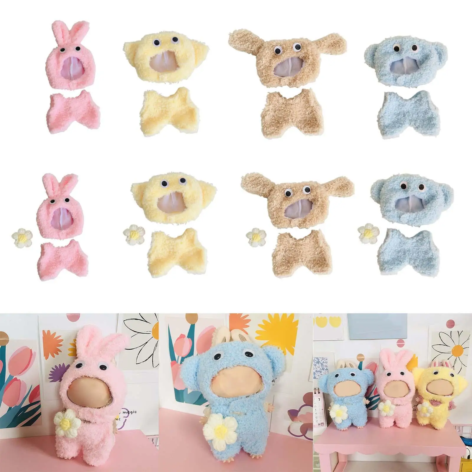 

Комбинезон с плюшевыми фигурками для маленьких девочек, обучающий, сделайте свои собственные куклы с капюшоном для гибкости, координацию 6,69 дюйма