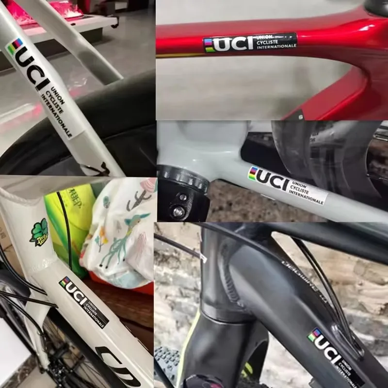 UCI Certification Small Label Sticker Bicycle Union Certification Label Reflective Bicycle Decals Customize Frame Warning Films