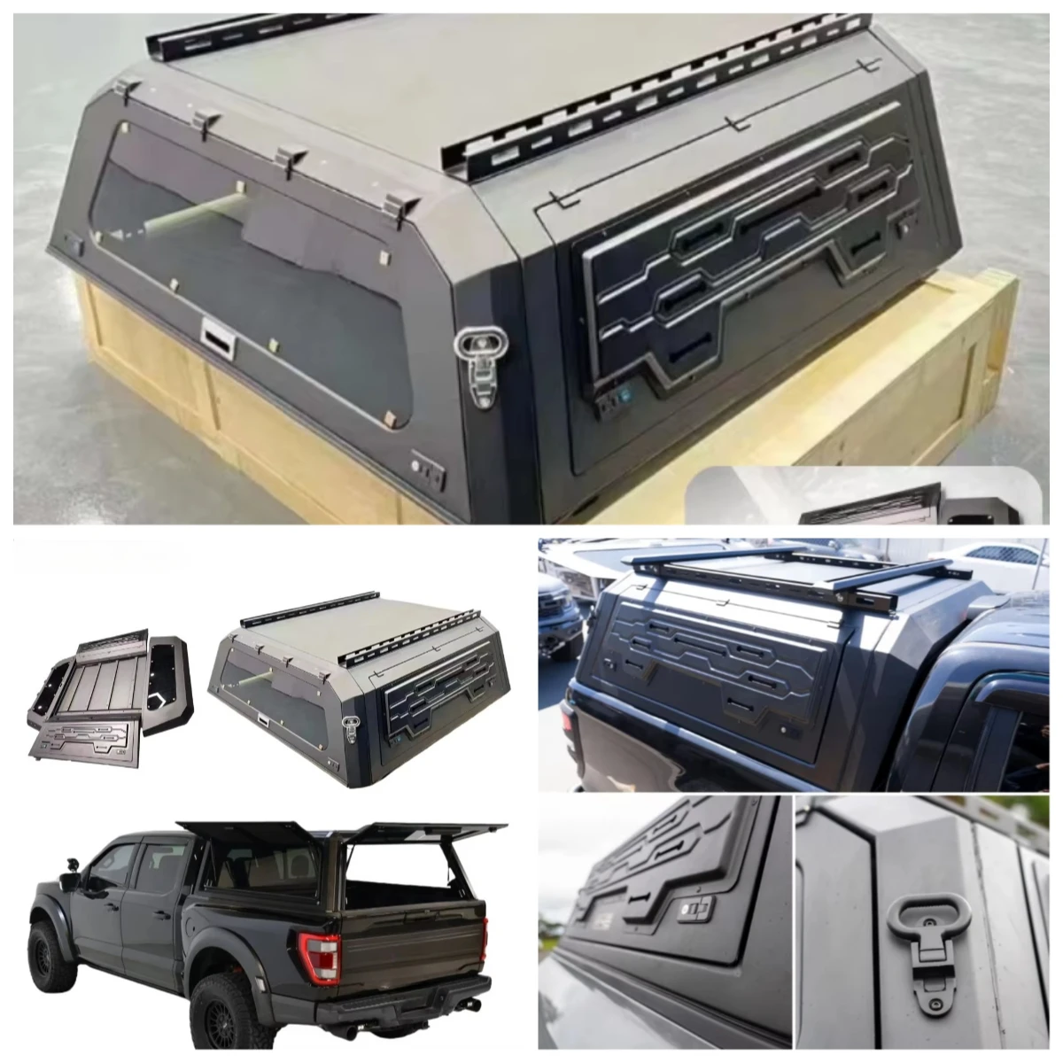 

2020 2021 2022 F150 6.5 ft Hardtop Smart Bed Cap Truck Topper 5.5 Feet Camper Shell Aluminum Canopy