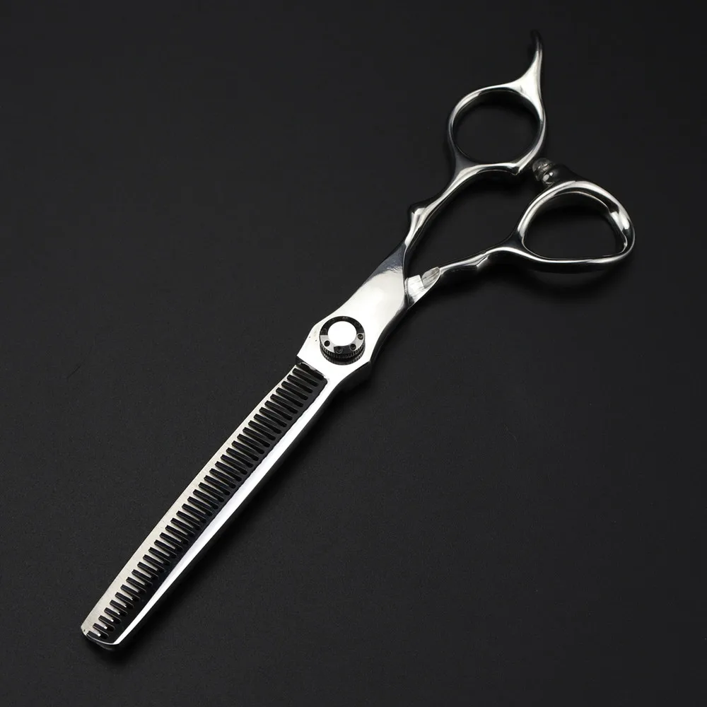 Professional Japan 440c steel 6.5 \'\' scissor Silver hair scissors haircut thinning barber cutting shears hairdressing scissors