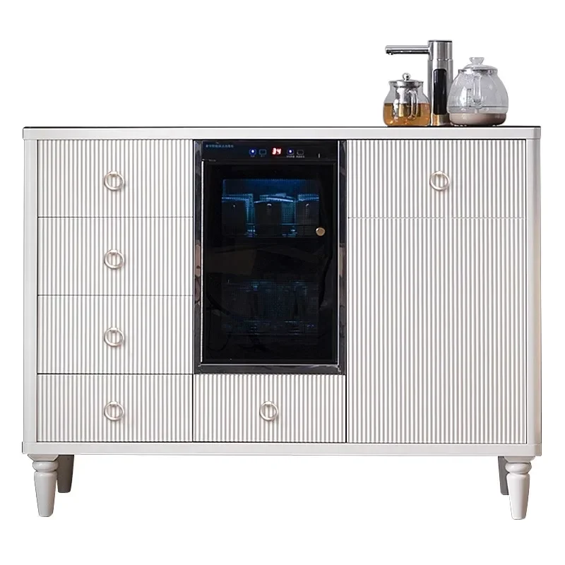 2024 new tea bar machine household high-end intelligent automatic boiling water with disinfection cabinet integrated dining side