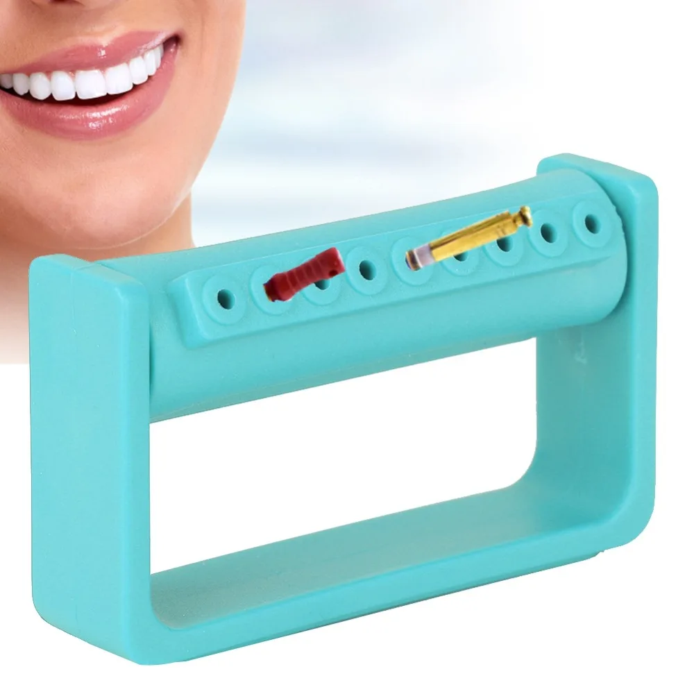 Durable 9 Holes Dental Burs Holder Plastic Green Oral Care Tools Autoclavable Dental Bur Block Dental Clinic