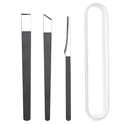 3Pcs/Set Leather Thinning Cutting Knife Handmade Leather DIY Tool Skinning Shovel Thinning Knife