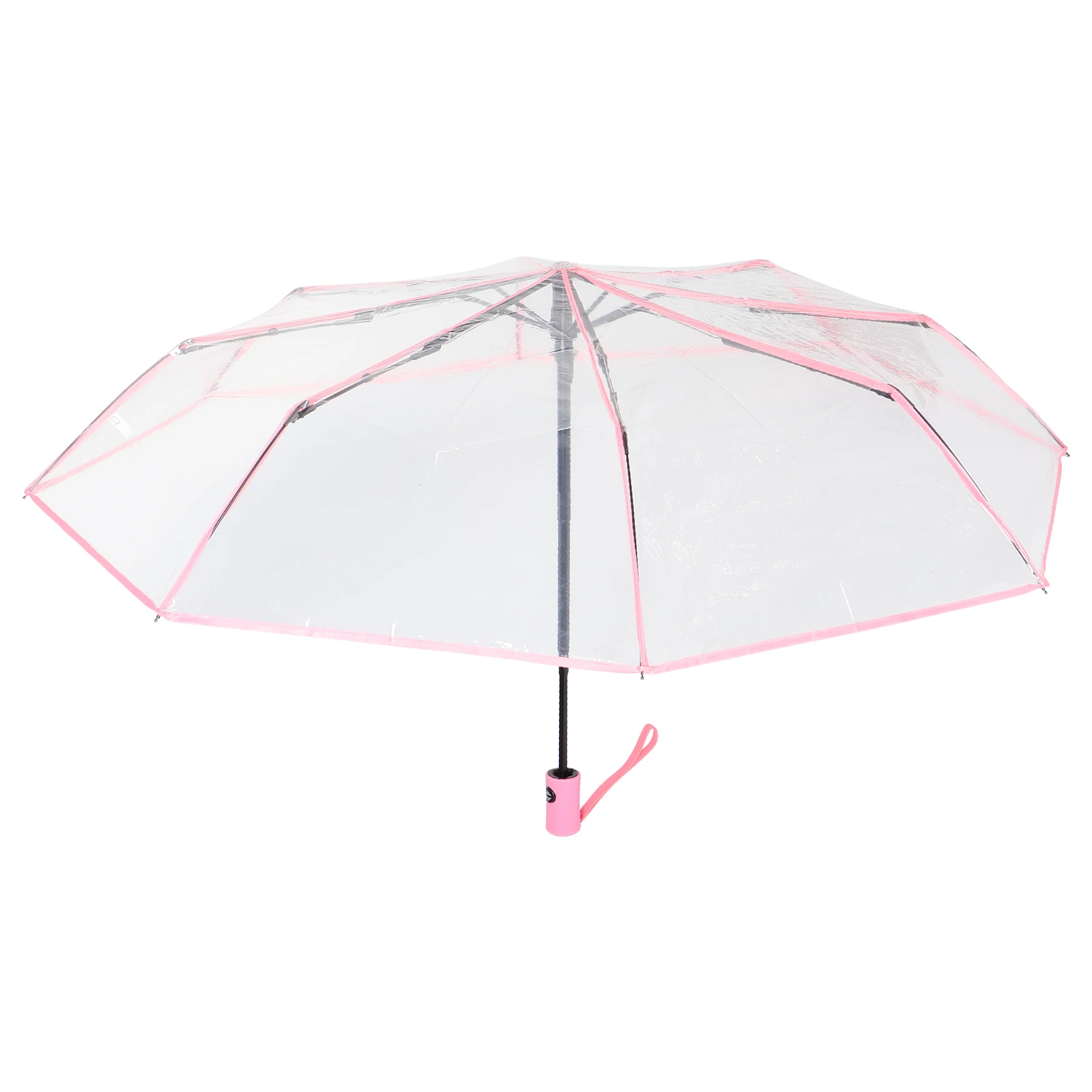 

Three Fold Transparent Umbrella Automatic Open Close Compact Lightweight Waterproof Folding Umbrella for Rain Travel Portable
