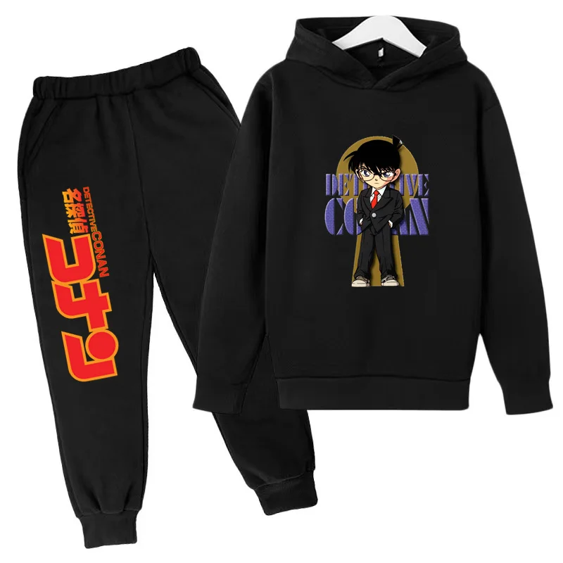 

Kids Idol Anime Detective Printed Hooded Sweatshirt Boys Girls Toddler Coat + Pants 2P Sport Jogging 3-12 Year Casual Sports Set