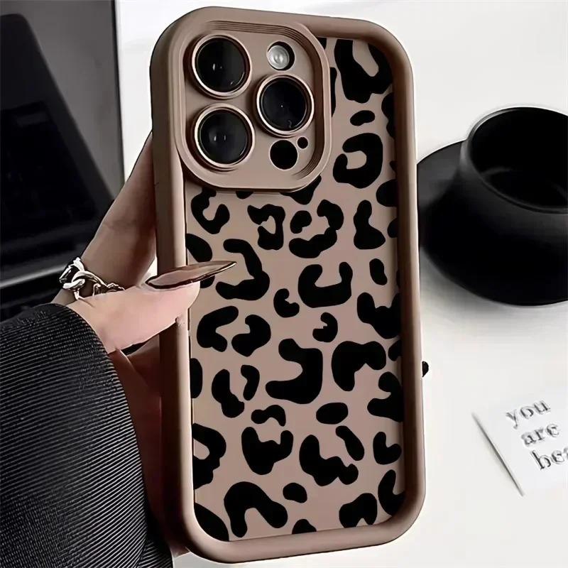 Leopard Print Phone Case For Vivo Y27 Y22 Y21 Y20 Y36 Y27 Y51 Y30 Y35 Y73 Y16 Y17S Y75 V20 V27E V23E V29 S12 S15 S17 Pro Cover