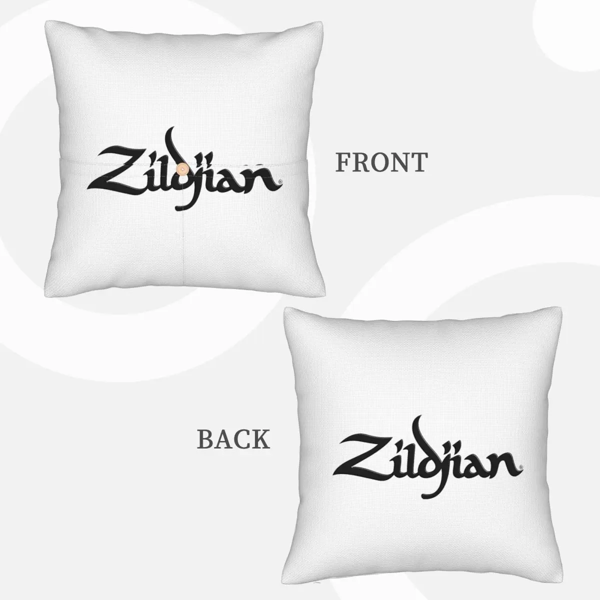 Zildjian Drums Drummer Drum Music Cymbals Percussion Pillowcase Cushion Cover Polyester Decorative Bed Home Comfort Throw Pillow
