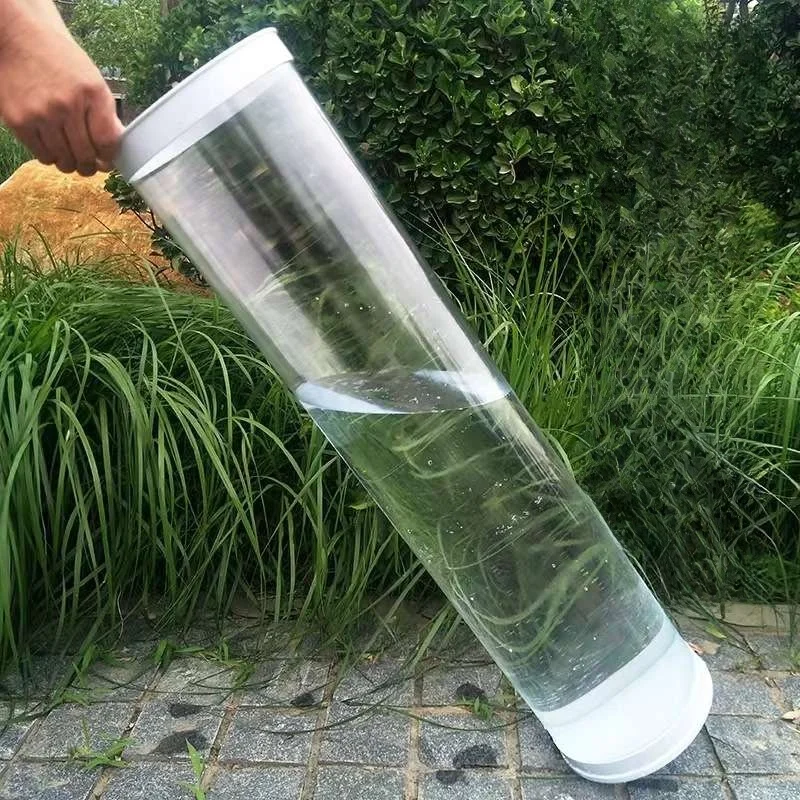 Ultra-Thick Acrylic Plastic Deep Barrel Test Bucket Transparent Waterproof Large Size Cylindrical Fishing Gear Outdoor Campin...