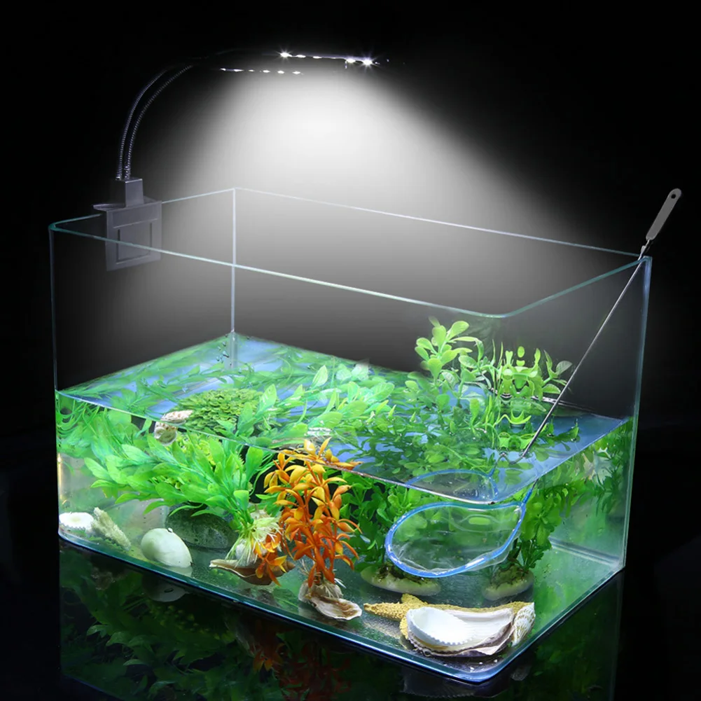 15W LED Waterproof Aquarium Light Fish Tank Aquatic Plants Grow Clip Lamp