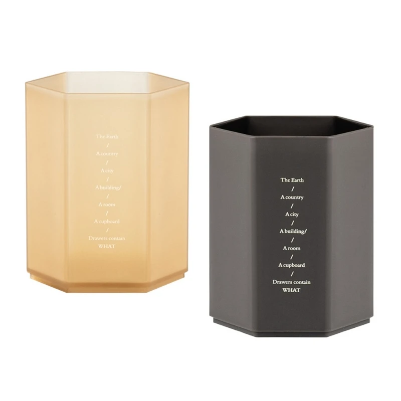 2x/Set Pencil Storage Organizers Large Capacity Pen Cups Hexagonal Pen Holder