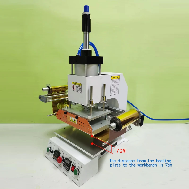 空気圧ホットスタンピングおよびエンボス加工機、革紙ロゴパンチング