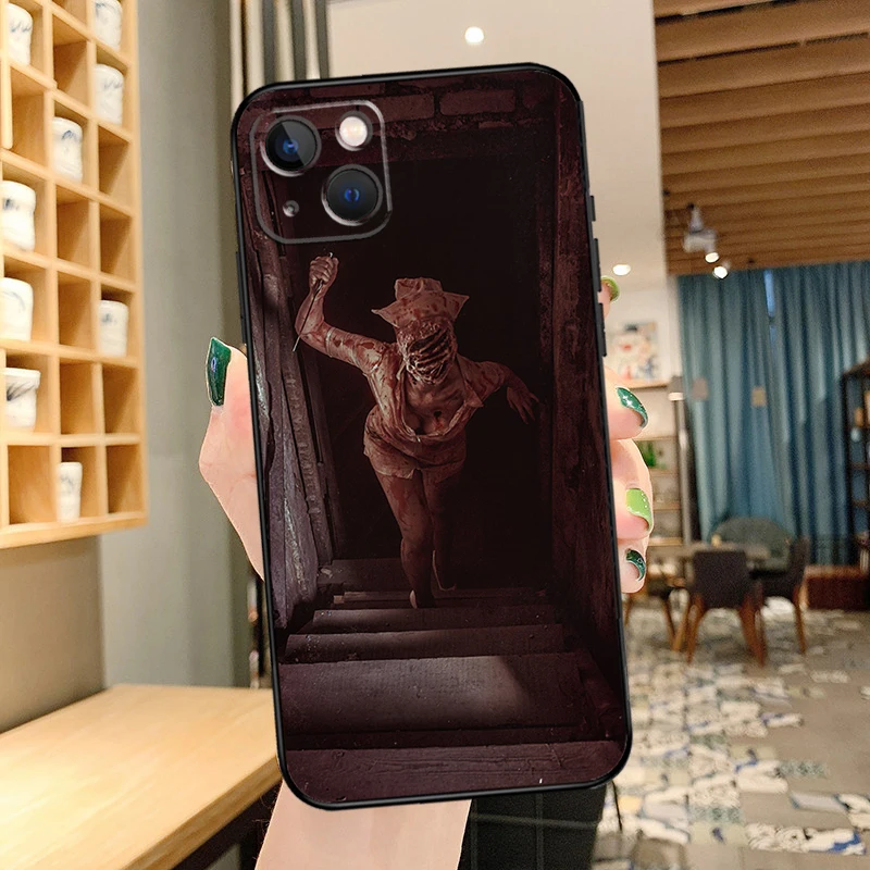 Silent Hill Enfermeira Caso de Telefone Para iPhone 13 Pro Max 16 15 11 12 14 Pro Max mini XR 15 16 Plus 16e Capa Coque