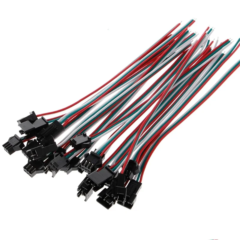 

JST SM Male Female LED Extension Connector Cable Wires for 2835 WS2812B WS2811 LED Strip Light 2Pin 3Pin 4Pin 5Pin 6Pin Terminal