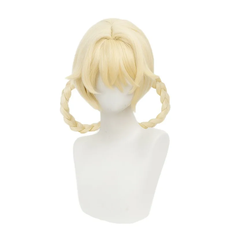 Genshin Impact Yakda Cosplay perruque Simulation cuir chevelu haut pince séparée anneau de cheveux cadeau d'halloween