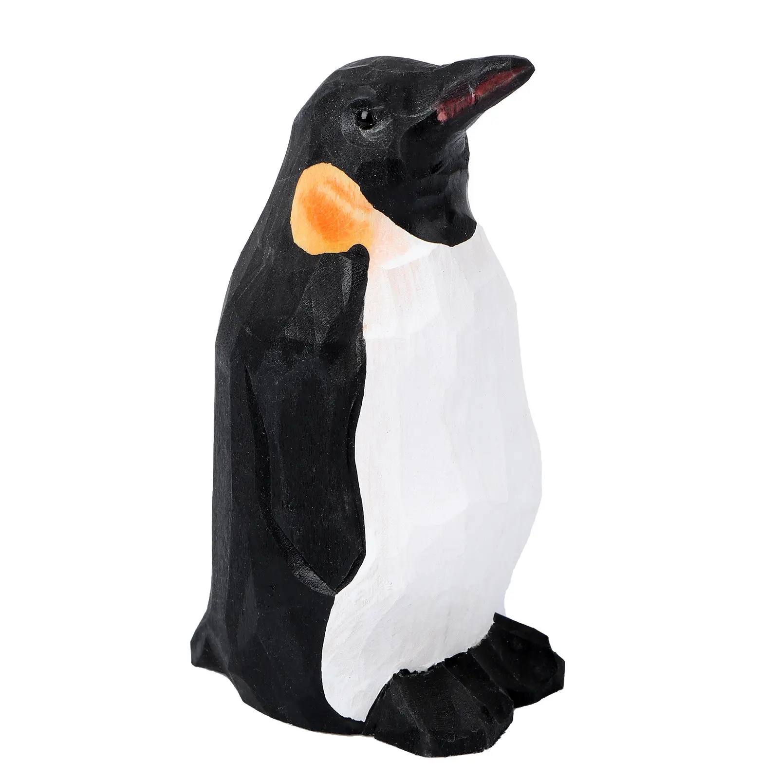 1Pcs Decorative Wooden Penguin Lovely Adornment for Desktop Table Office Space Living Room Bedroom Rustic Charm Elegant