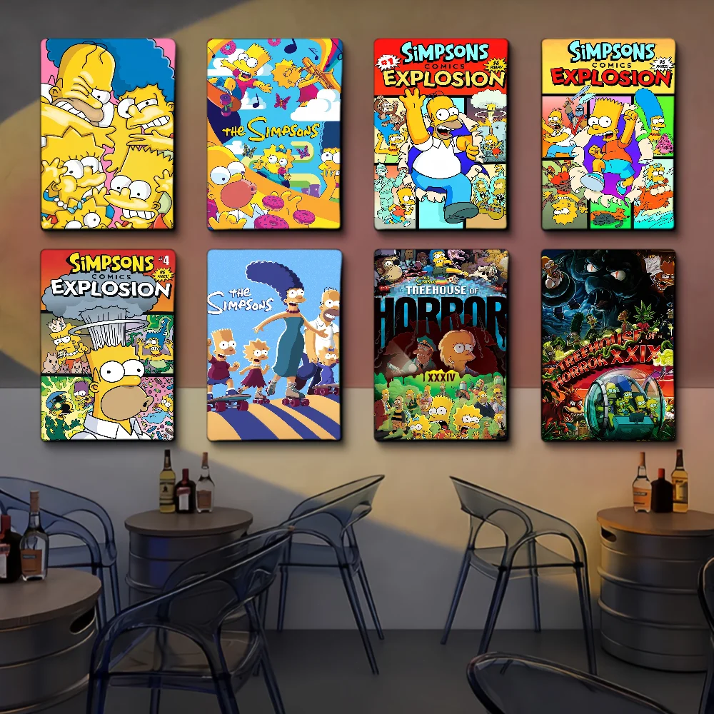Classic Anime Simpsoning Canvas Painting Wall Art Pictures Cartoon Classic Movie Posters Vintage Room Bar Cafe Decor Home Decor