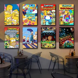 Classic Anime Simpsoning Canvas Painting Wall Art Pictures Cartoon Classic Movie Posters Vintage Room Bar Cafe Decor Home Decor