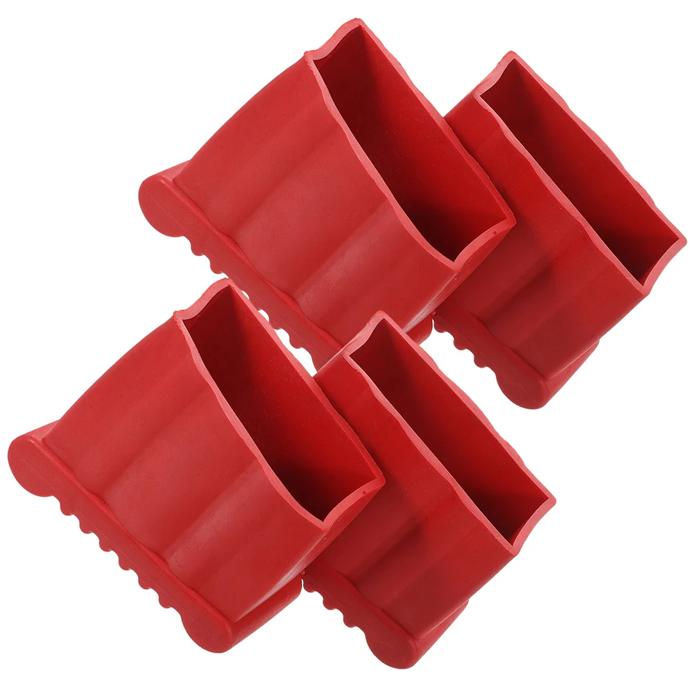 4 قطعة أغطية مضادة للانزلاق قواعد مطاطية غير قابلة للانزلاق استبدال الحصير تمديد سلالم قابلة للطي سلامة سلم الساق حماة يغطي #3