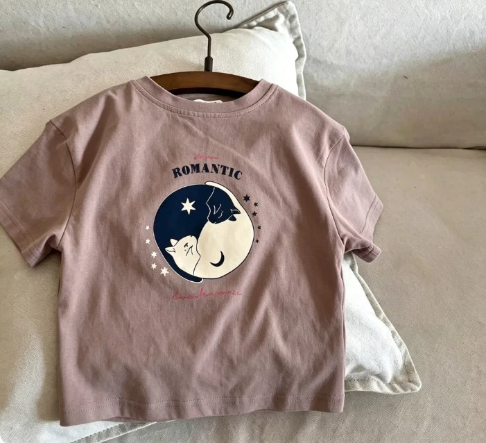 Toddler Cute Beverage Cat And Dinosaur Tee Boys Girls All Season Cotton Crew Neck T Shirt Kid Casual Loose Tees Baby Clothing